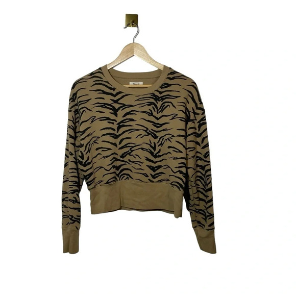 Madewell Women’s Crop Sweatshirt in Tiger Print Size M - Picture 8 of 15